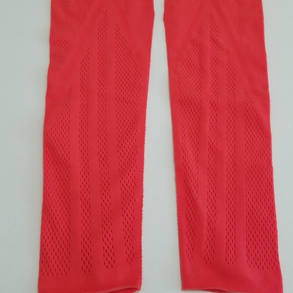 Adidas Warp Knit Leggings Coral - Picture 6 of 8